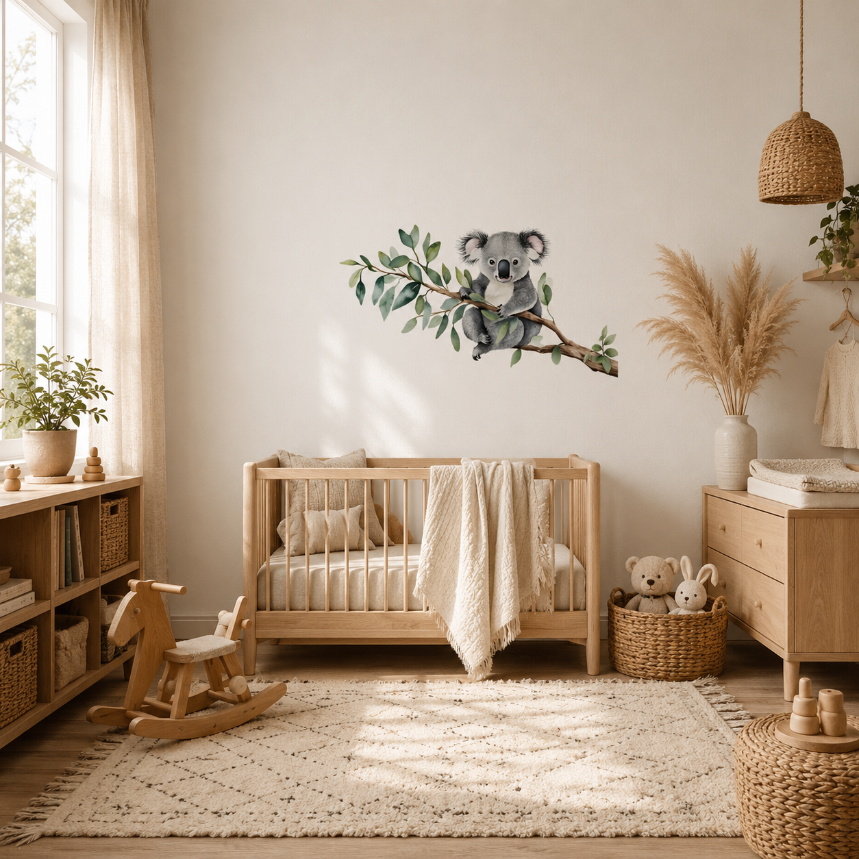 Stickers Muraux Koala sur Branche – Déco Chambre Bébé Enfant