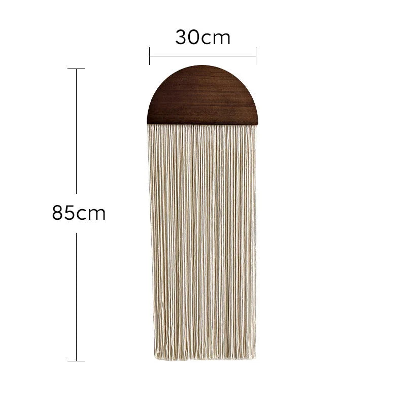 Tenture Murale Bohème Fibres – Déco Arche Bois Bicolore