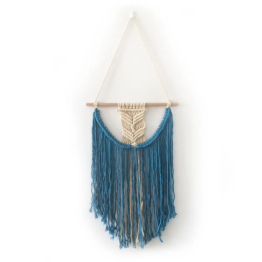 Nordic Woven Macrame Tapestry Room Decor Boho Home and Decoration for Bedroom Livingroom Wall Art Aesthetics Decorating Items