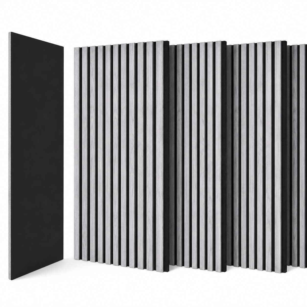 Panneaux Muraux Acoustiques Bois – Lot 2/4 Lattes 120x60 cm en Noyer