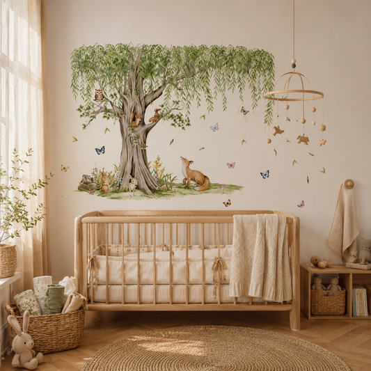 Stickers Muraux XXL Forêt Enchantée – Arbre & Animaux Chambre