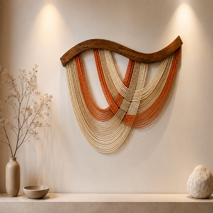Décoration Murale Macramé Bohème – Tenture Fibres Design