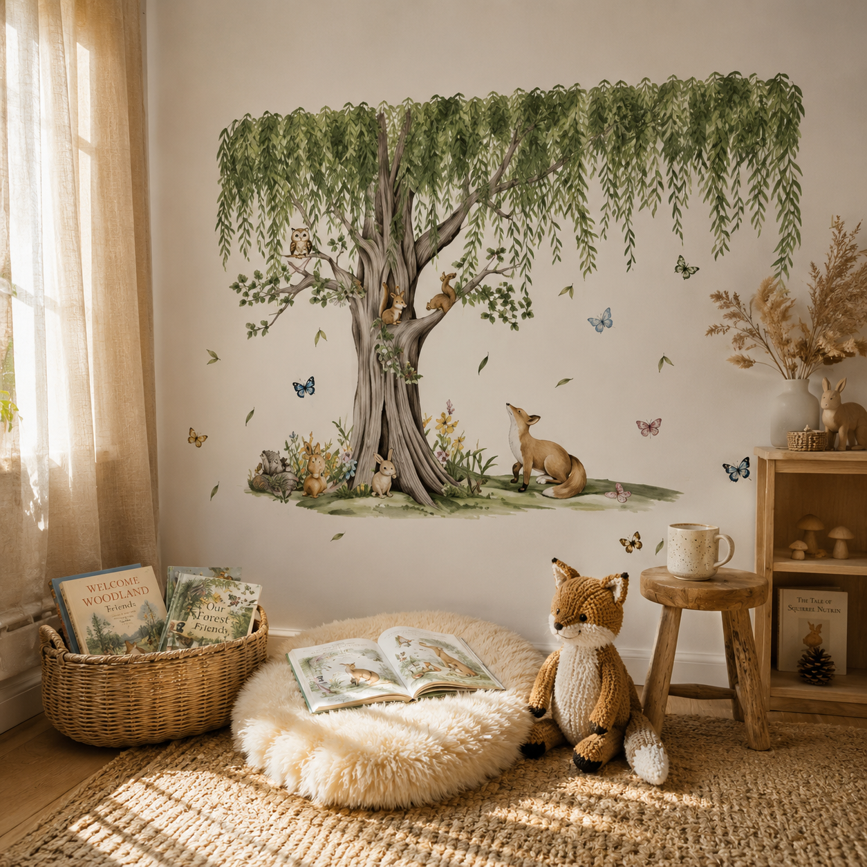 Stickers Muraux XXL Forêt Enchantée – Arbre & Animaux Chambre