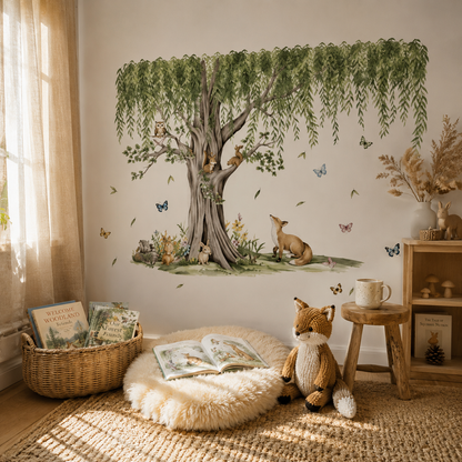 Stickers Muraux XXL Forêt Enchantée – Arbre & Animaux Chambre