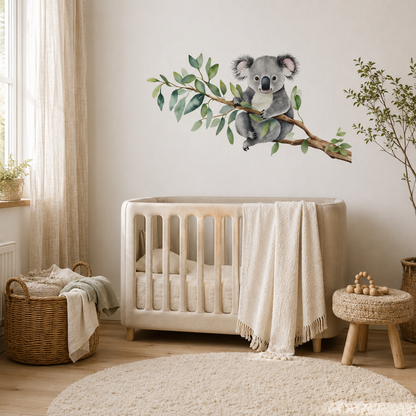 Stickers Muraux Koala sur Branche – Déco Chambre Bébé Enfant