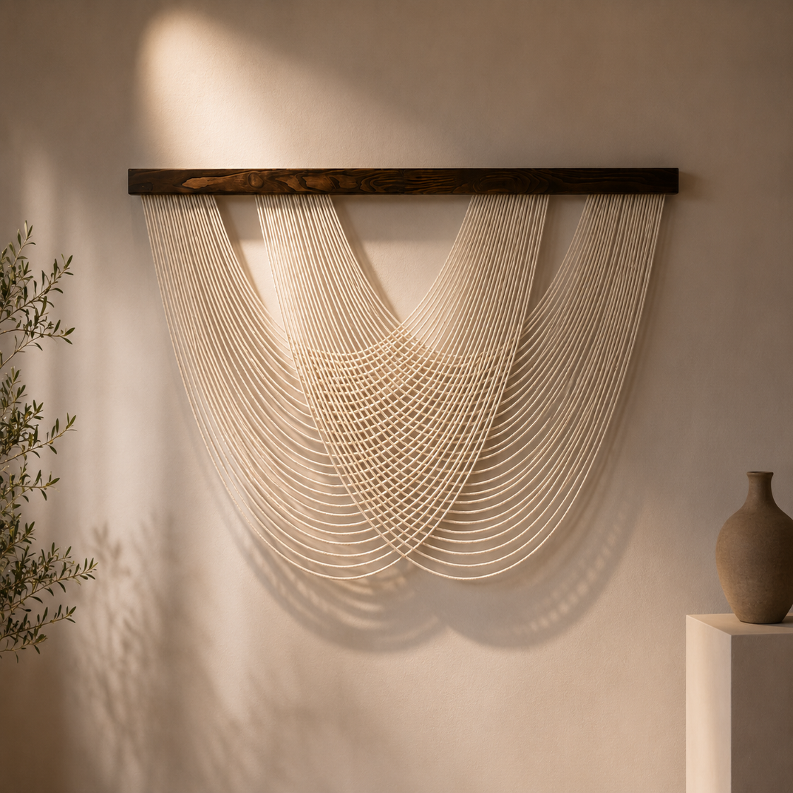 Tenture Murale Cordes Bohème – Déco Drapée Design Boho Chic
