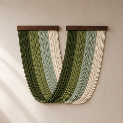 Tenture Murale Bohème Tissée Main – Décoration Fibres
