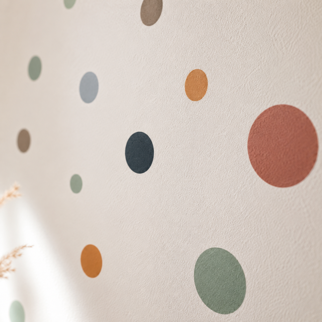Stickers Muraux Pois Bohèmes Multicolores - Chambre Bébé Enfant