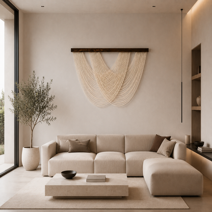 Tenture Murale Cordes Bohème – Déco Drapée Design Boho Chic