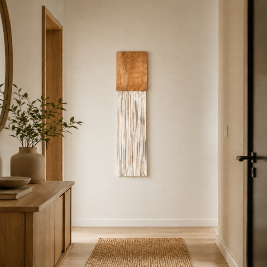 Tenture Murale Fibres Bois – Déco Bohème Verticale