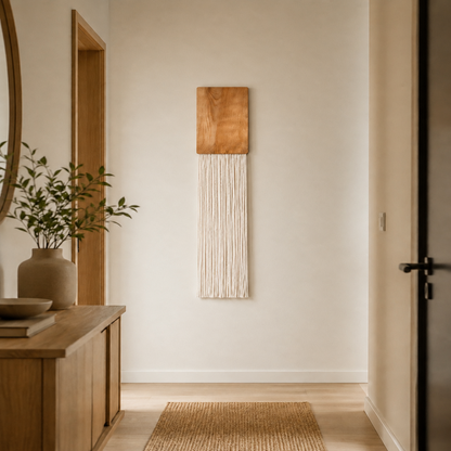 Tenture Murale Fibres Bois – Déco Bohème Verticale