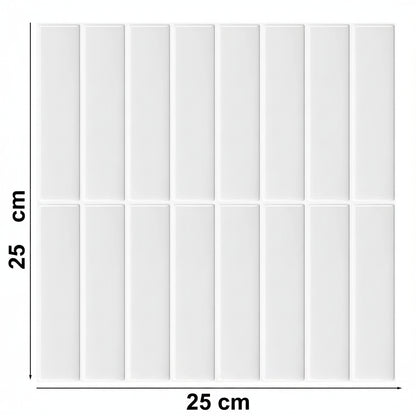 Panneaux Muraux 3D Carreaux Verticaux PVC Étanche – Lot de 10