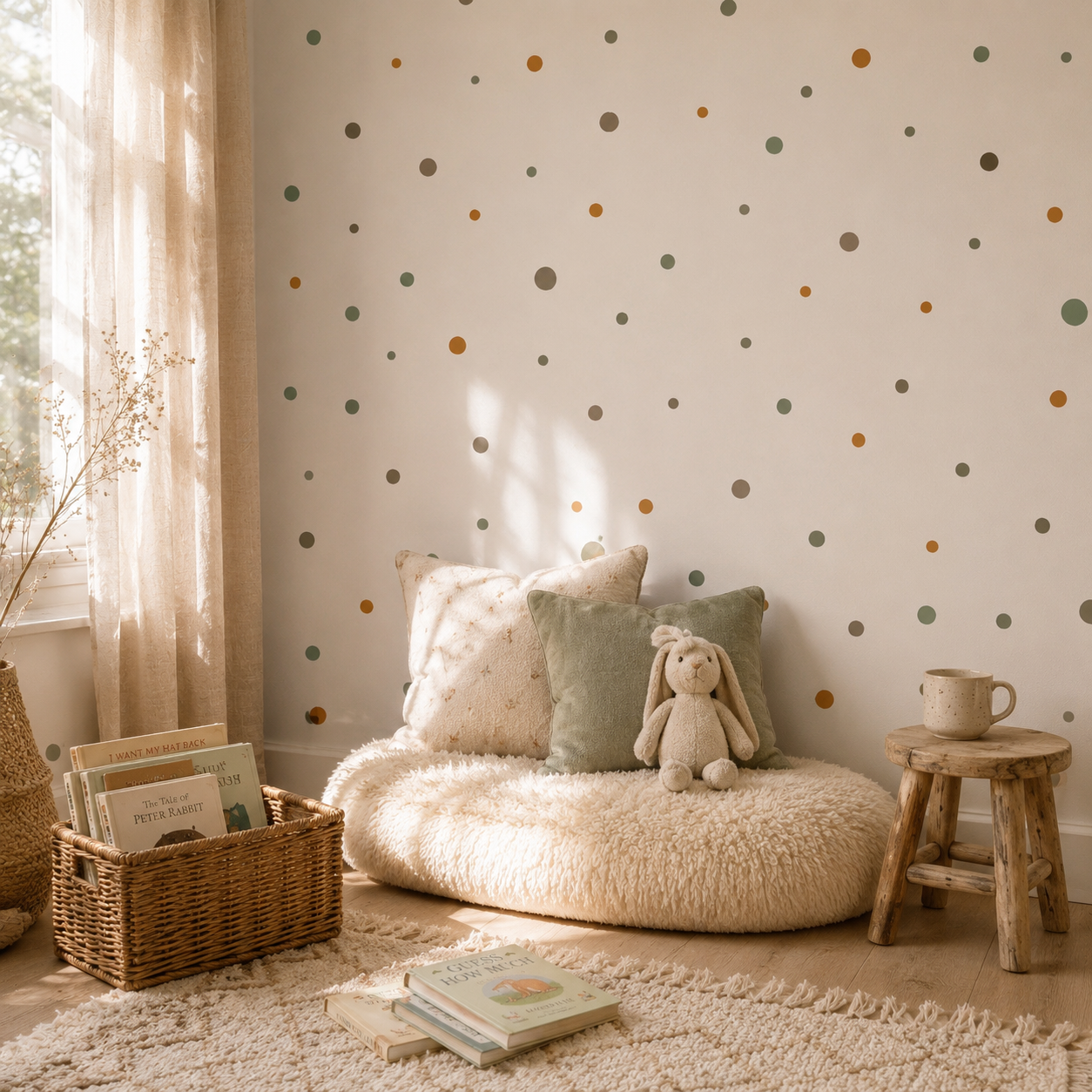 Stickers Muraux Pois Bohèmes Multicolores - Chambre Bébé Enfant