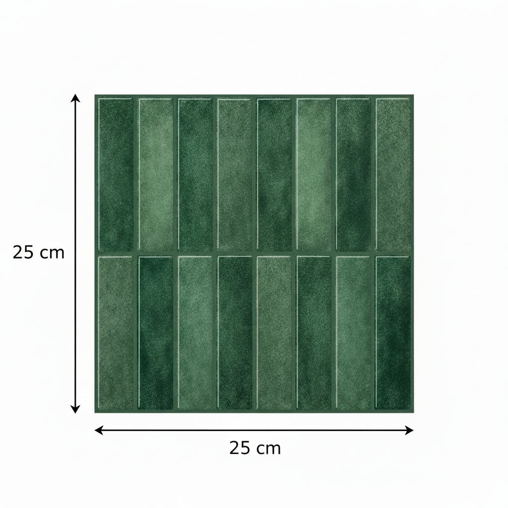 Panneaux Muraux 3D Carreaux Verticaux PVC Étanche – Lot de 10