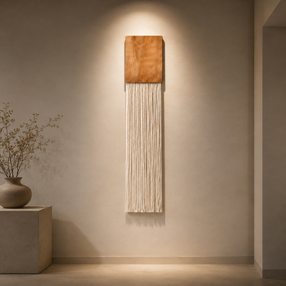 Tenture Murale Fibres Bois – Déco Bohème Verticale