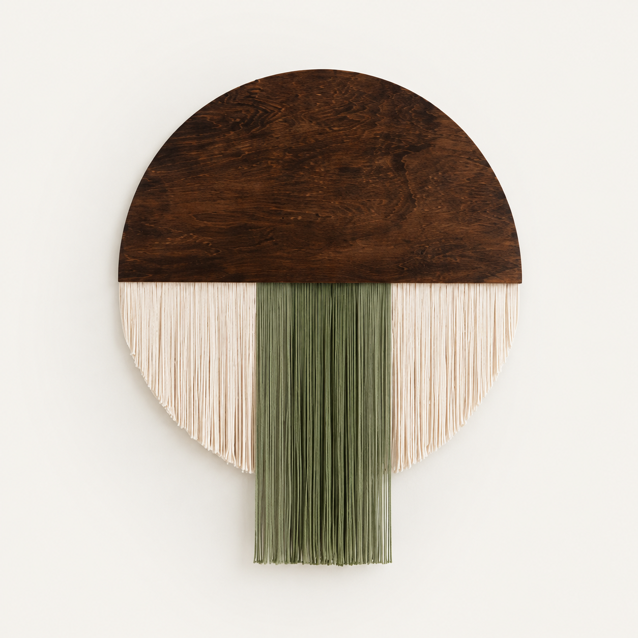 Tenture Murale Bois Fibres – Déco Bohème Demi-Cercle