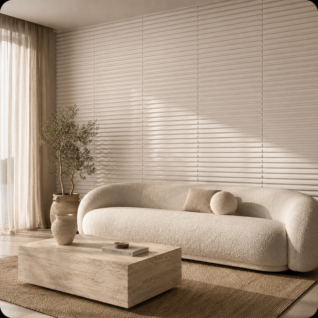 Panneaux Muraux 3D Relief Rainures – Lot de 12 Déco Design Lignes