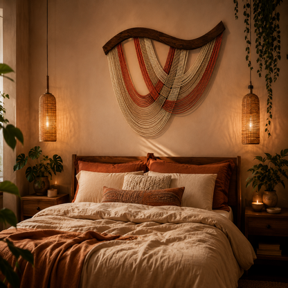 Décoration Murale Macramé Bohème – Tenture Fibres Design