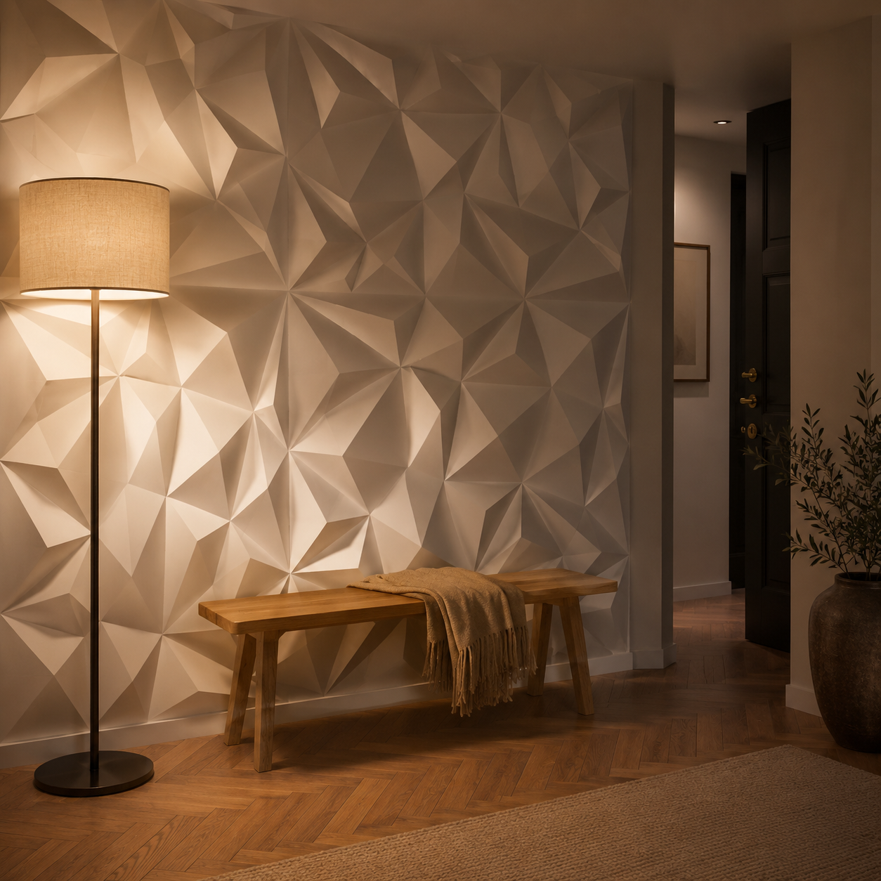 Lot de 12 Panneaux Muraux 3D Modernes 30x30 – Déco Design Relief
