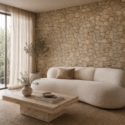 Panneaux Muraux 3D Effet Pierre Naturelle – Lot de 10 Adhésifs