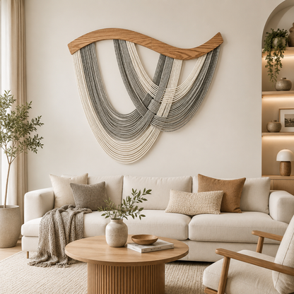 Décoration Murale Macramé Bohème – Tenture Fibres Design