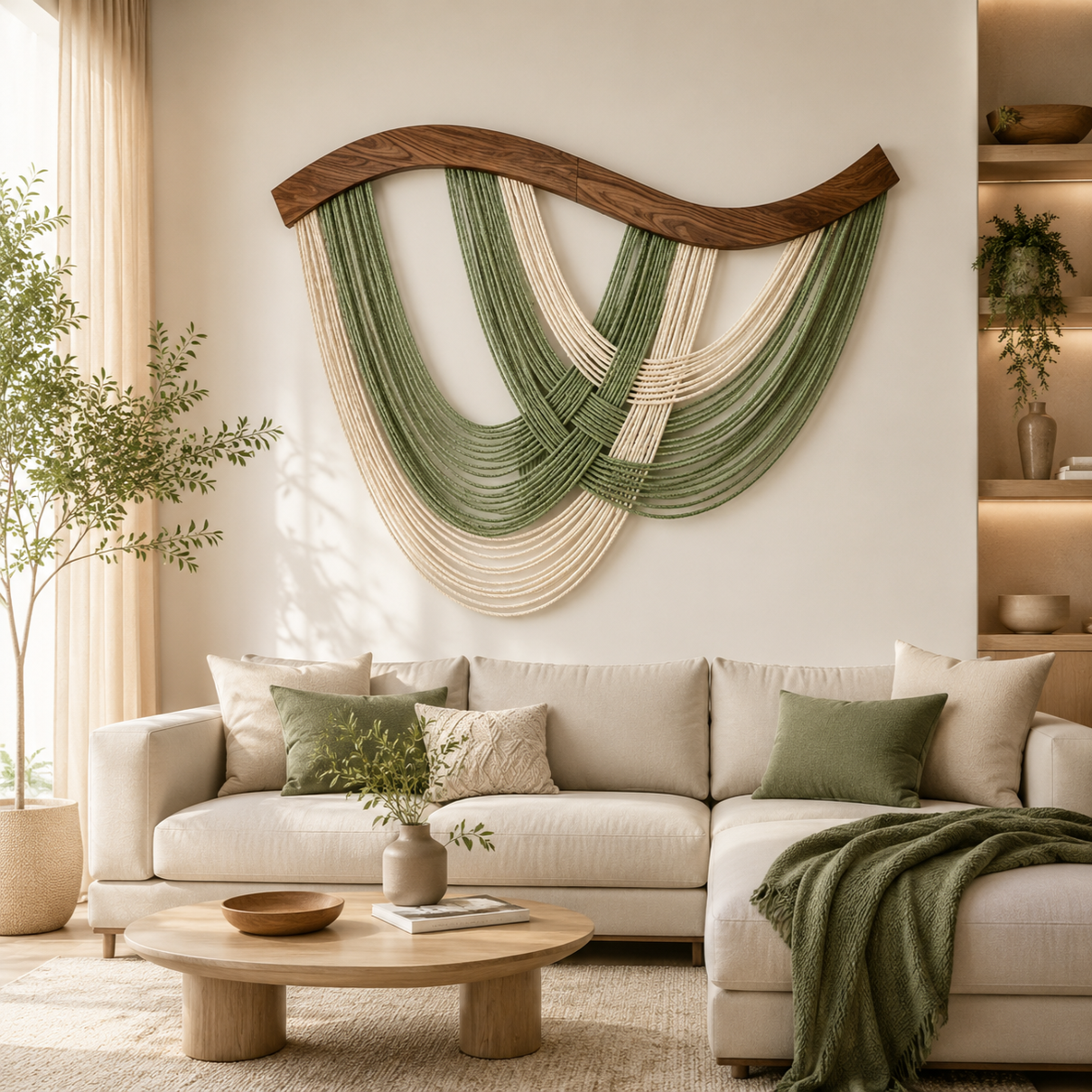 Décoration Murale Macramé Bohème – Tenture Fibres Design