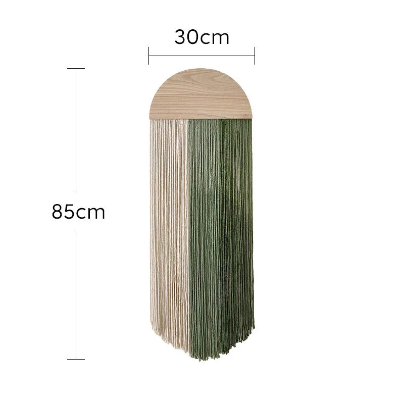 Tenture Murale Bohème Fibres – Déco Arche Bois Bicolore