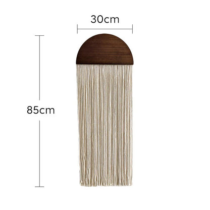Tenture Murale Bohème Fibres – Déco Arche Bois Bicolore
