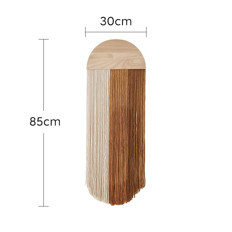 Tenture Murale Bohème Fibres – Déco Arche Bois Bicolore