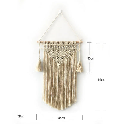Nordic Woven Macrame Tapestry Room Decor Boho Home and Decoration for Bedroom Livingroom Wall Art Aesthetics Decorating Items