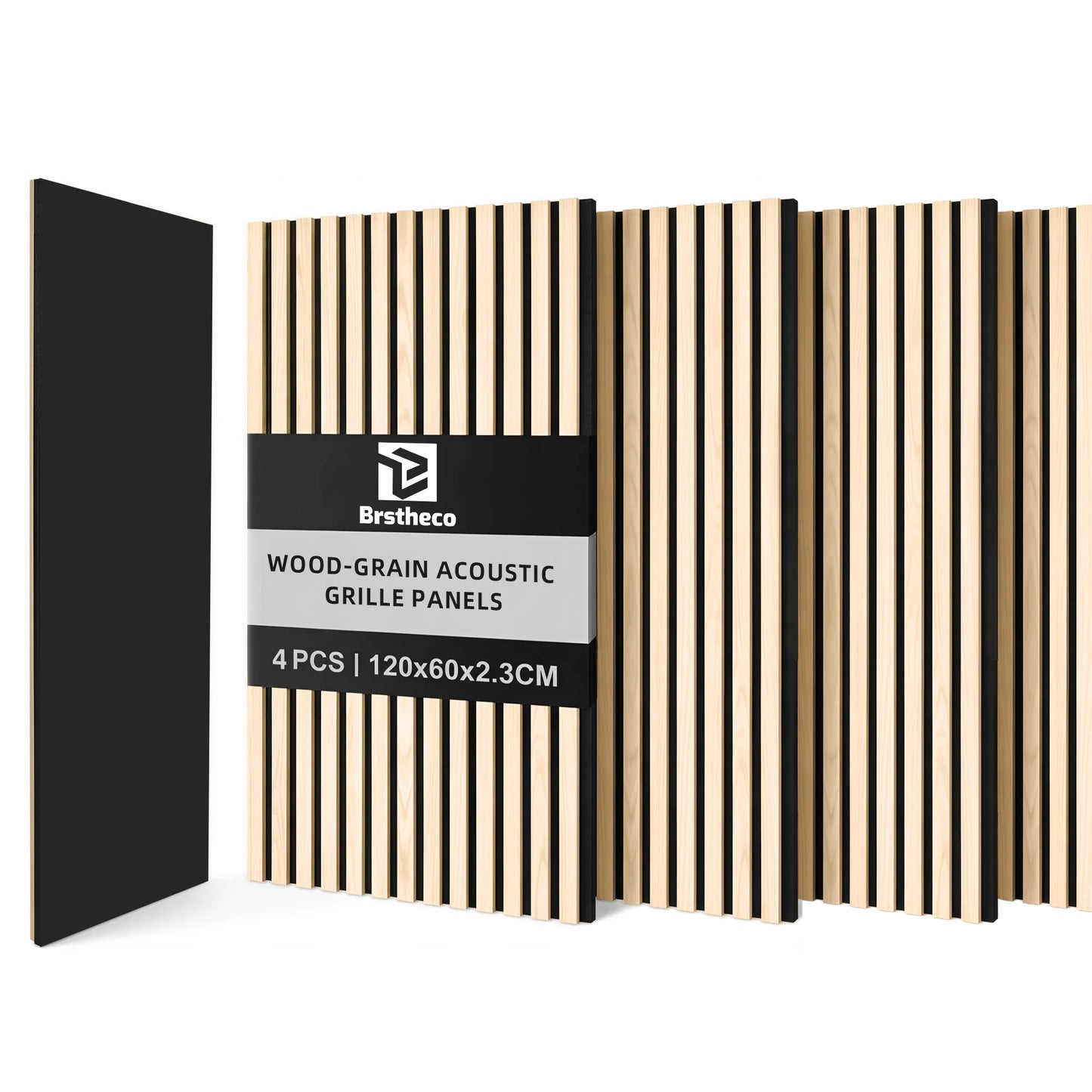 Panneaux Muraux Acoustiques Bois – Lot 2/4 Lattes 120x60 cm en Noyer