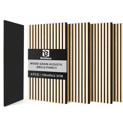 Panneaux Muraux Acoustiques Bois – Lot 2/4 Lattes 120x60 cm en Noyer