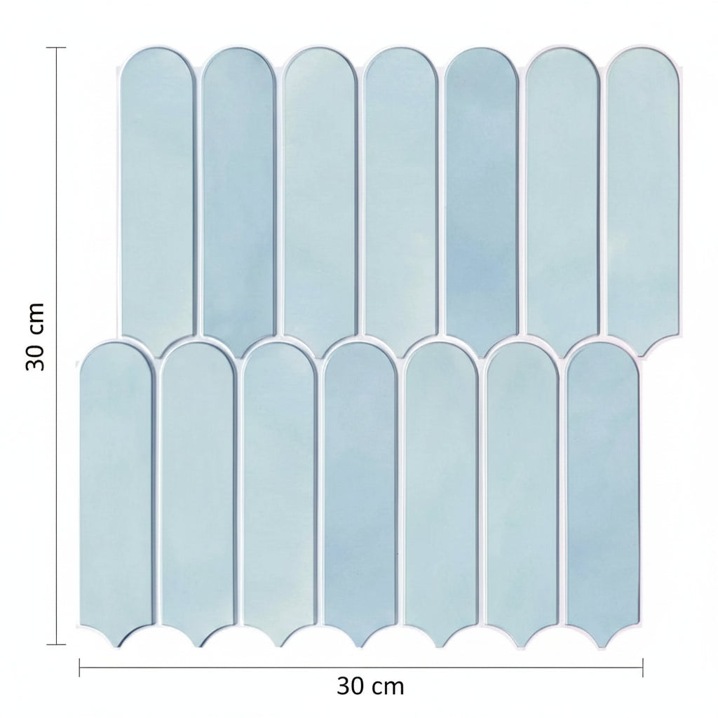 Panneaux Muraux Mosaïque Écailles Étanche Auto Adhésifs | Lot de 10