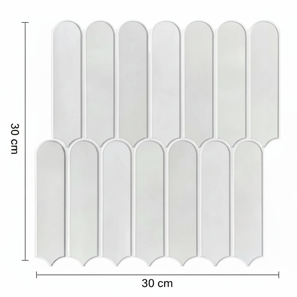 Panneaux Muraux Mosaïque Écailles Étanche Auto Adhésifs | Lot de 10