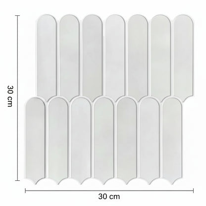 Panneaux Muraux Mosaïque Écailles Étanche Auto Adhésifs | Lot de 10