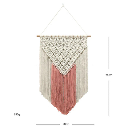 Nordic Woven Macrame Tapestry Room Decor Boho Home and Decoration for Bedroom Livingroom Wall Art Aesthetics Decorating Items