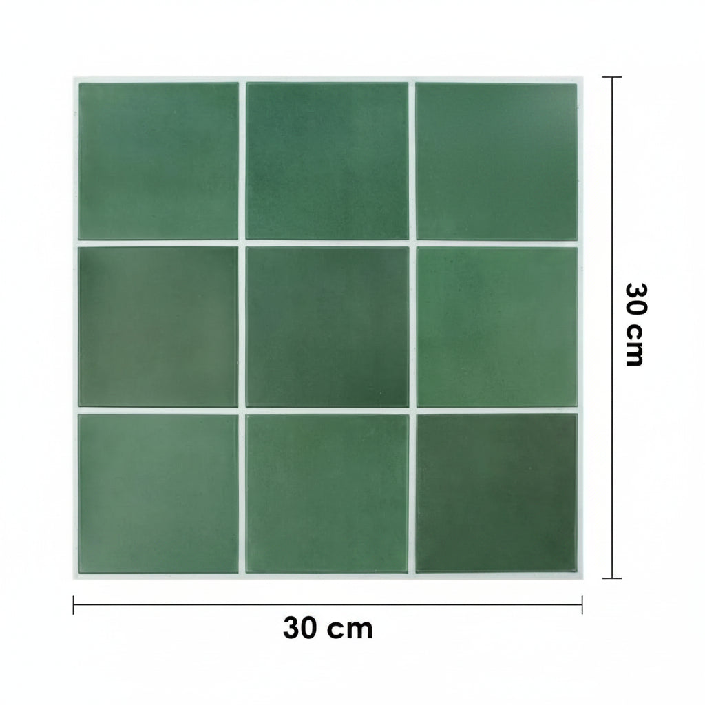 Panneaux Muraux Adhésifs Mosaïque Carrée PVC Étanche – Lot de 10