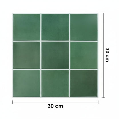 Panneaux Muraux Adhésifs Mosaïque Carrée PVC Étanche – Lot de 10