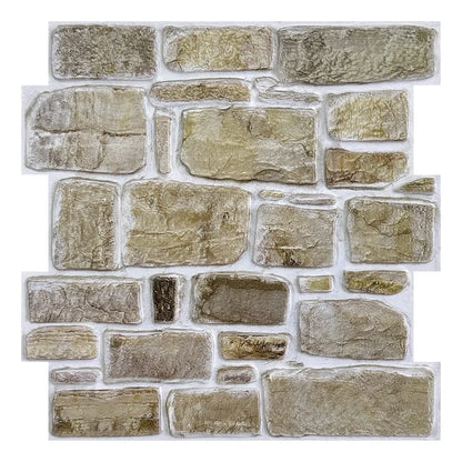 Panneaux Muraux 3D Effet Pierre Naturelle – Lot de 10 Adhésifs