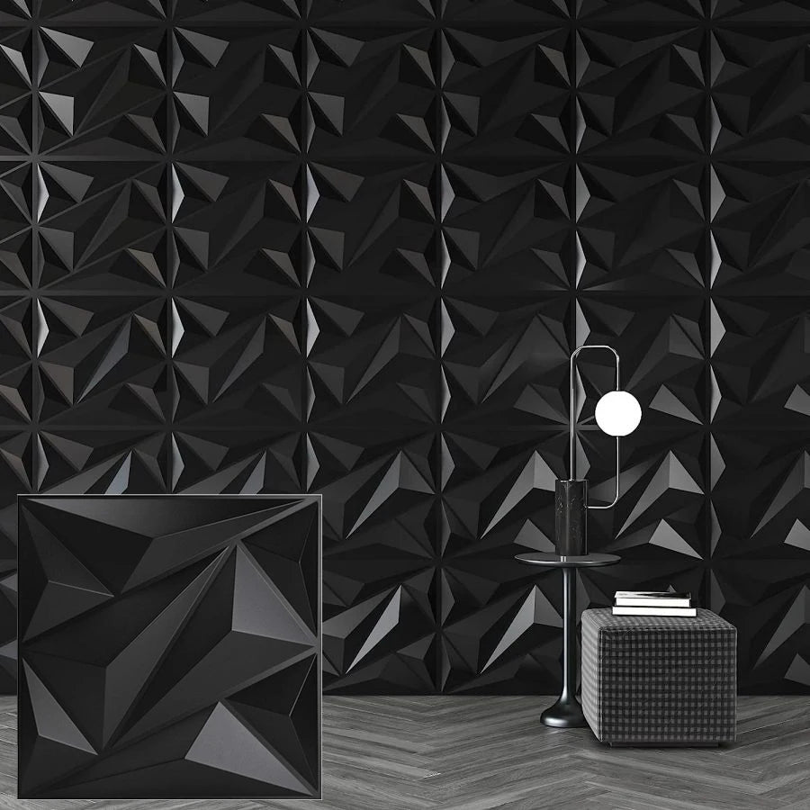 KUUJOJO 3D textured wall panel for indoor wall decoration, suitable for living room, hall, bedroom, hotel, office, send tape