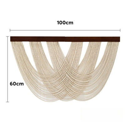 Tenture Murale Cordes Bohème – Déco Drapée Bois Boho Chic