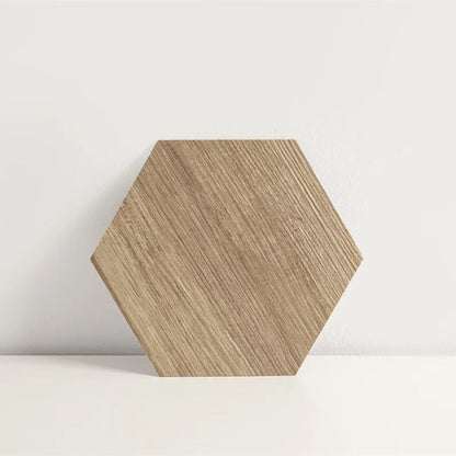 Home Decoration Tile Floor Stickers Waterproof Non-Slip Hexagonal Wood Grain Floor Tile Stickers Self Adhesive Wall Tile Sticker