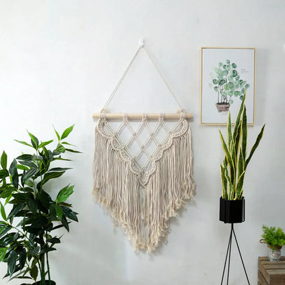 Nordic Woven Macrame Tapestry Room Decor Boho Home and Decoration for Bedroom Livingroom Wall Art Aesthetics Decorating Items