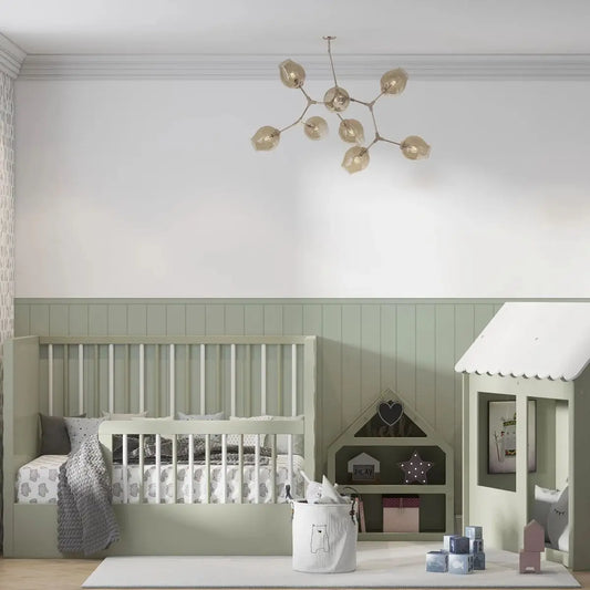 Light Green Wall Panelling,Bottom Wall Wallpaper For Children's Room,Peel and Stick  Wall Papers,Self-adhesive,50cm**112cm