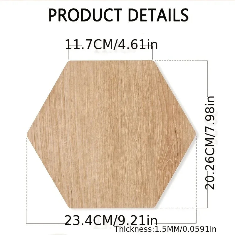 Home Decoration Tile Floor Stickers Waterproof Non-Slip Hexagonal Wood Grain Floor Tile Stickers Self Adhesive Wall Tile Sticker