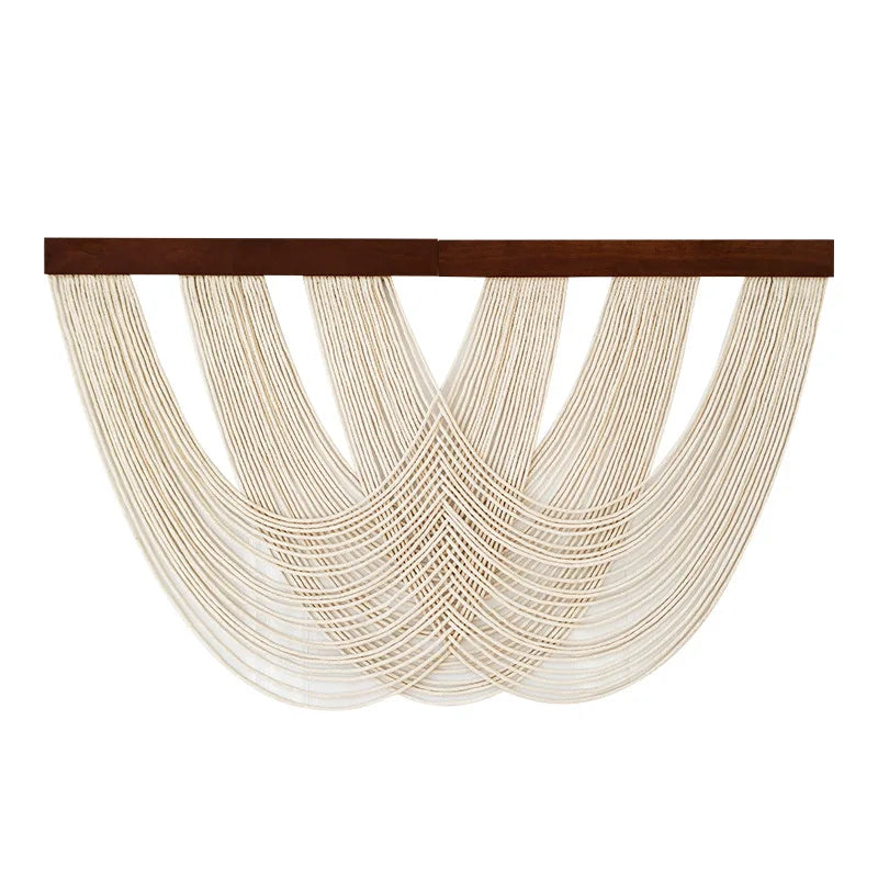 Tenture Murale Cordes Bohème – Déco Drapée Bois Boho Chic