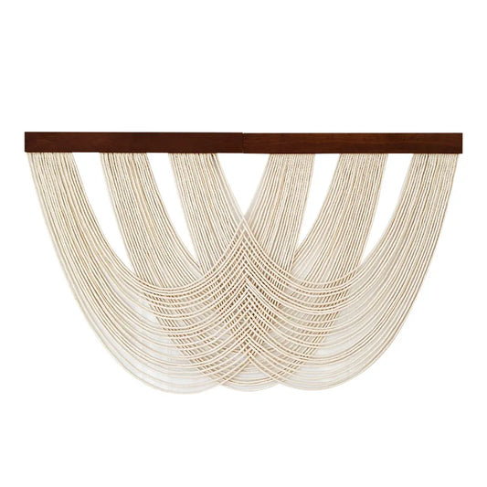 Tenture Murale Cordes Bohème – Déco Drapée Bois Boho Chic
