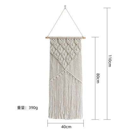 Nordic Woven Macrame Tapestry Room Decor Boho Home and Decoration for Bedroom Livingroom Wall Art Aesthetics Decorating Items