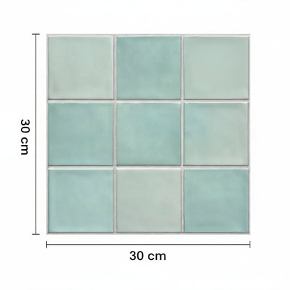 Panneaux Muraux Adhésifs Mosaïque Carrée PVC Étanche – Lot de 10