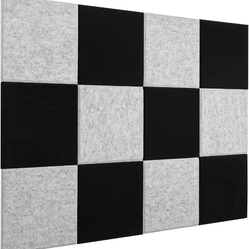 Acoustic Felt Wall Panels Removable Adhesive Tiles for Noise Reduction and Sound Absorption for Office School Home Photo Walls